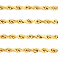 Zubehör aus Stainless Steel - Rostfreiem Stahl Twist Gliederkette Gold