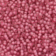 Miyuki 11/0 Rocailles Semi frosted light raspberry lined crystal 11-1931