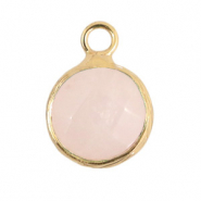 Anh&auml;nger Naturstein 10mm Icy pink-gold