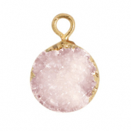 Anh&auml;nger Naturstein 10mm Icy pink-gold