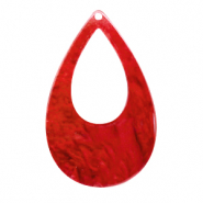Anh&auml;nger aus Resin Tropfen 57x36mm Chilli red
