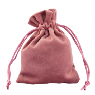 Velvet Schmuck Beutel Antique pink