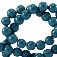 Glas Perlen 6 mm opaque Gibraltar sea blue