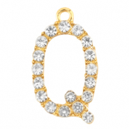 Anh&auml;nger Metall Basic Quality Strass Initiale Q Gold