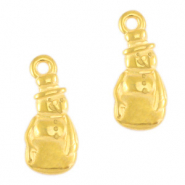 Anh&auml;nger Metall DQ Snowman Gold (Nickelfrei)