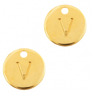Anh&auml;nger Metall DQ Buchstabe V Gold (Nickelfrei)
