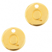 Anh&auml;nger Metall DQ Buchstabe Q Gold (Nickelfrei)