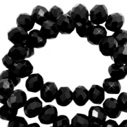 Facetten Top Glas Perlen 3x2mm Rondellen Sky black-pearl shine coating