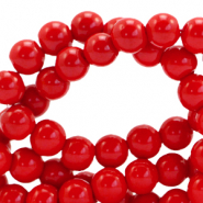 Glas Perlen 4 mm opaque Fiery red