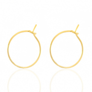 Stainless Steel - Rostfrei Stahl Ohrringe 15mm Gold