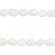 BQ S&uuml;sswasser Perlen Nugget oval 8x5-6mm Naturel white