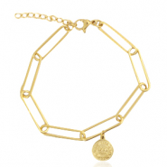 Stainless Steel - Rostfrei Stahl Armb&auml;nder Coin Gold