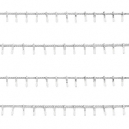Zubehör aus Stainless Steel - Rostfreiem Stahl Gliederkette Spike Silber-weiss