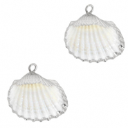 Anh&auml;nger Muschel Special Herzmuschel Silver-White
