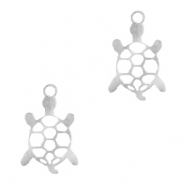 Anh&auml;nger aus Stainless Steel - Rostfreiem Stahl Schildkr&ouml;te Silber