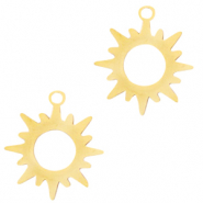 Anh&auml;nger aus Stainless Steel - Rostfreiem Stahl Sonne Gold