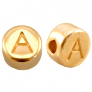 Metall DQ Perlen Buchstabe A Gold (Nickelfrei)