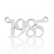 Anh&auml;nger aus Stainless Steel - Rostfreiem Stahl Zwischenst&uuml;ck Jahr 1985 Silber