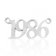 Anh&auml;nger aus Stainless Steel - Rostfreiem Stahl Zwischenst&uuml;ck Jahr 1986 Silber