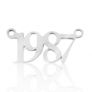 Anh&auml;nger aus Stainless Steel - Rostfreiem Stahl Zwischenst&uuml;ck Jahr 1987 Silber