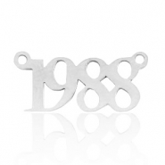 Anh&auml;nger aus Stainless Steel - Rostfreiem Stahl Zwischenst&uuml;ck Jahr 1988 Silber