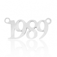 Anh&auml;nger aus Stainless Steel - Rostfreiem Stahl Zwischenst&uuml;ck Jahr 1989 Silber