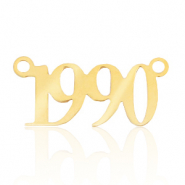 Anh&auml;nger aus Stainless Steel - Rostfreiem Stahl Zwischenst&uuml;ck Jahr 1990 Gold