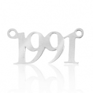 Anh&auml;nger aus Stainless Steel - Rostfreiem Stahl Zwischenst&uuml;ck Jahr 1991 Silber