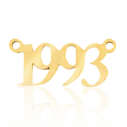 Anh&auml;nger aus Stainless Steel - Rostfreiem Stahl Zwischenst&uuml;ck Jahr 1993 Gold
