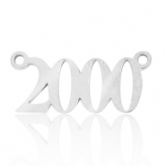 Anh&auml;nger aus Stainless Steel - Rostfreiem Stahl Zwischenst&uuml;ck Jahr 2000 Silber