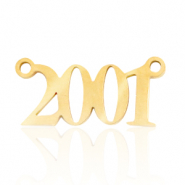 Anh&auml;nger aus Stainless Steel - Rostfreiem Stahl Zwischenst&uuml;ck Jahr 2001 Gold