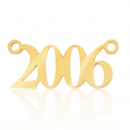 Anh&auml;nger aus Stainless Steel - Rostfreiem Stahl Zwischenst&uuml;ck Jahr 2006 Gold