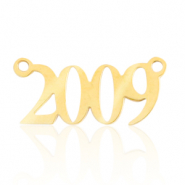 Anh&auml;nger aus Stainless Steel - Rostfreiem Stahl Zwischenst&uuml;ck Jahr 2009 Gold