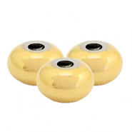 Perlen aus Stainless Steel - Rostfreiem Stahl 4mm Gold
