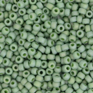 Miyuki 11/0 Rocailles Opaque glazed frosted pistachio green 11-4698