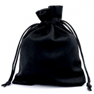 Velvet Schmuck Beutel Black
