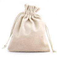 Velvet Schmuck Beutel Beige