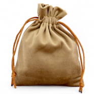 Velvet Schmuck Beutel Brown