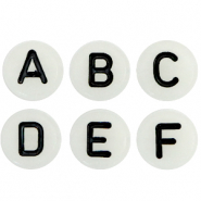Acryl Buchstaben glow-in-the-dark mix Off white-black