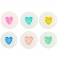 Acryl Buchstaben Herzen glow-in-the-dark Off white-multicolour