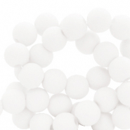 6 mm Perlen aus Acryl white