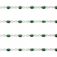Zubehör aus Stainless Steel - Rostfreiem Stahl Gliederkette 1mm Ultramarine green-silber