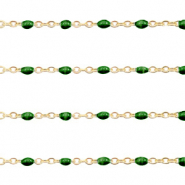 Zubehör aus Stainless Steel - Rostfreiem Stahl Gliederkette 1mm Ultramarine green-gold