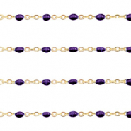 Zubehör aus Stainless Steel - Rostfreiem Stahl Gliederkette 1mm Regal purple-gold