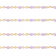 Zubehör aus Stainless Steel - Rostfreiem Stahl Gliederkette 1mm Grapevine purple-gold