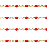 Zubehör aus Stainless Steel - Rostfreiem Stahl Gliederkette 1mm Samba red-gold