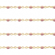 Zubehör aus Stainless Steel - Rostfreiem Stahl Gliederkette 1mm Sandstone brown-gold