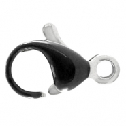 Zubeh&ouml;r aus Stainless Steel - Rostfreiem Stahl Karabiner Verschluss 10mm Schwarz-silber