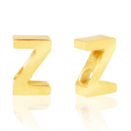 Perlen aus Stainless Steel - Rostfreiem Stahl Buchstaben Z Gold