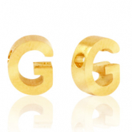 Perlen aus Stainless Steel - Rostfreiem Stahl Buchstaben G Gold